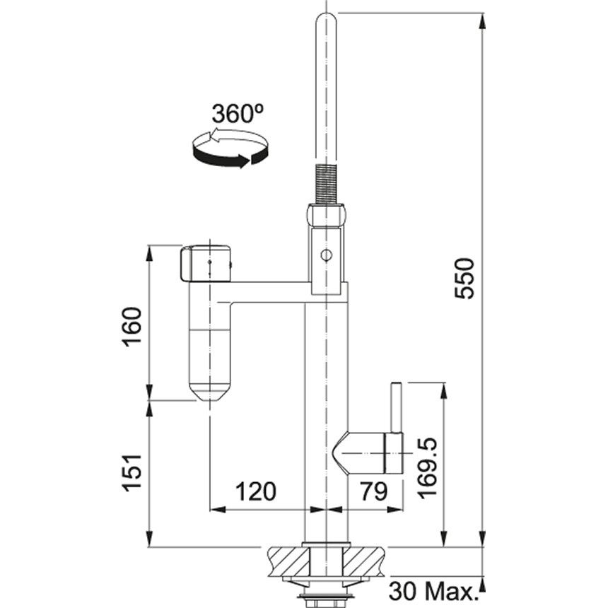 Grifo de agua filtrada Vital Semipro Cromo - 4