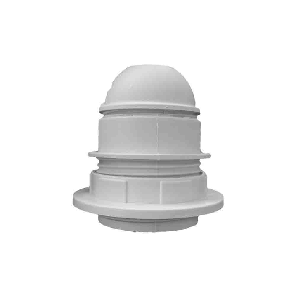 Portalampada semfilettato bianco E-27 + rondella EDM