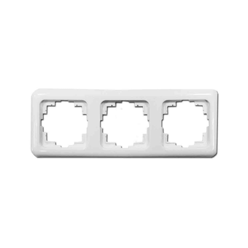 Marco de empotrar 3 elementos Serie Term Blanco 220x80mm EDM 65322