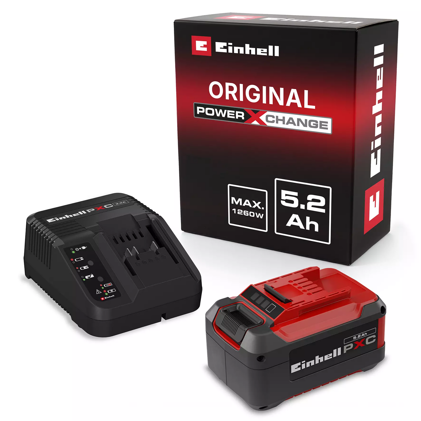Set batteria da 5,2Ah e caricabatterie PXC Einhell