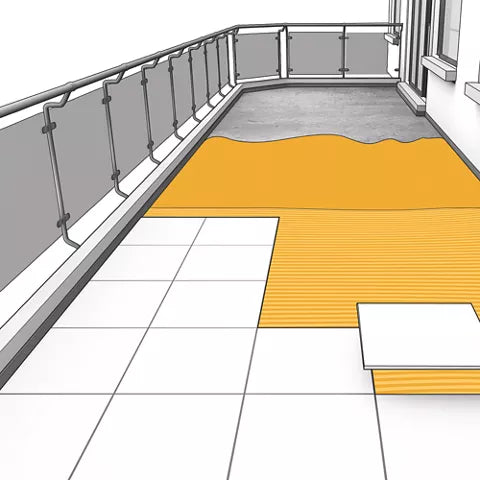 Adhesivo elástico e impermeable para pegado de baldosas 10L SikaBond T-8