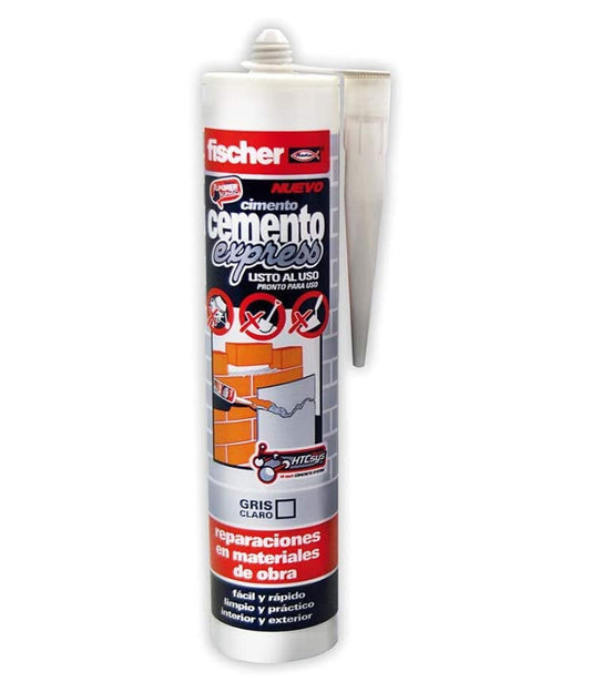 Cartuccia da 310 ml di stucco Fischer Cement Express Grigio chiaro