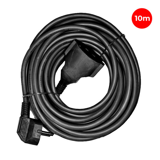 Prolunga con 1 presa 2P+T 16A 250V~ e 10 m di cavo H05VV-F 3G1,5 mm² nera EDM