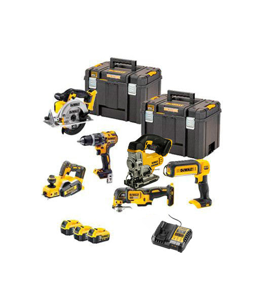 Power kit Dewalt a batteria 18V con 6 utensili DCK665P3T