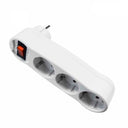 Adaptador triple 2P+T, 16A 250V~ con interruptor luminoso EDM