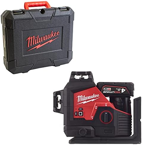 Livella laser a 3 linee verde Batteria M12 + caricatore + custodia Milwaukee M123PL-401C