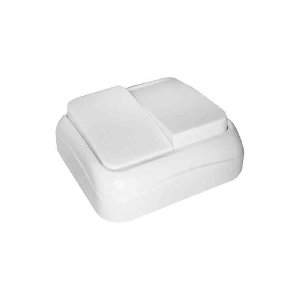 Interruptor doble de superficie Serie Spa Blanco EDM 43156