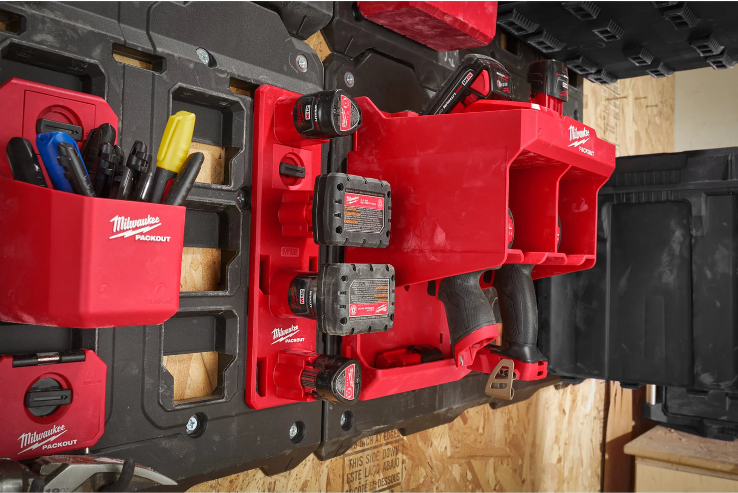Soporte para baterías M12 Milwaukee PACKOUT