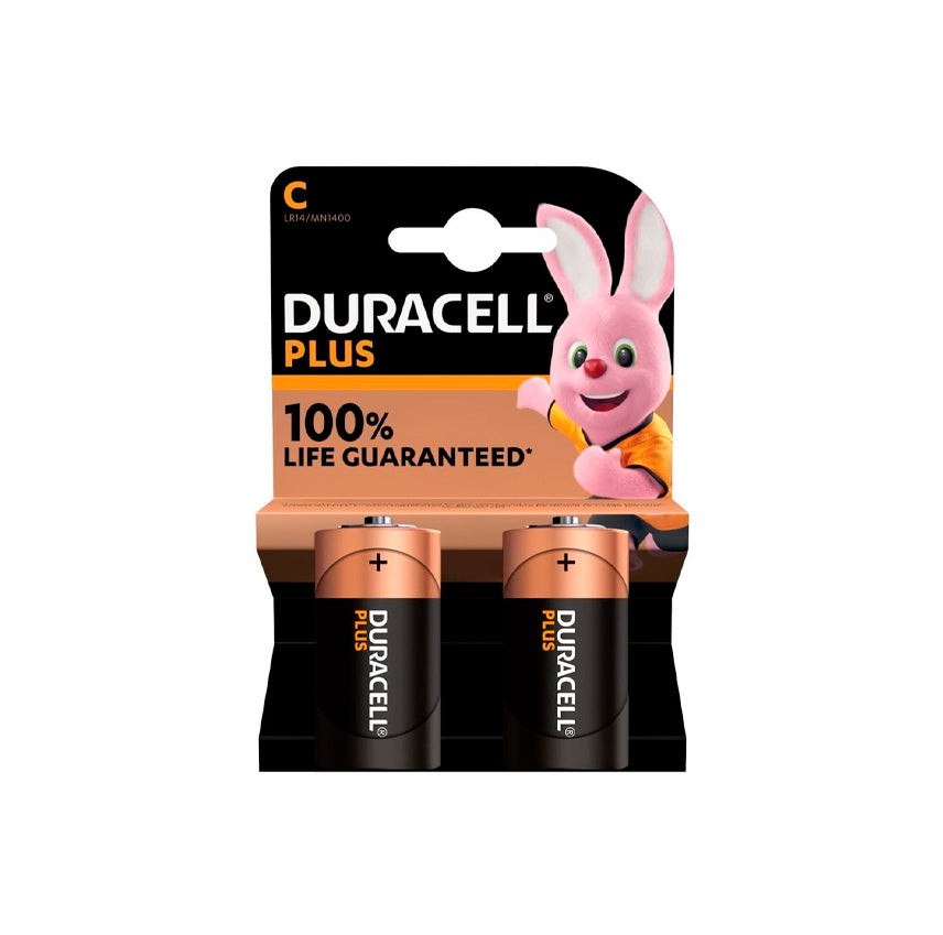 Paquete 2 Pilas alcalinas Duracell Plus Power C