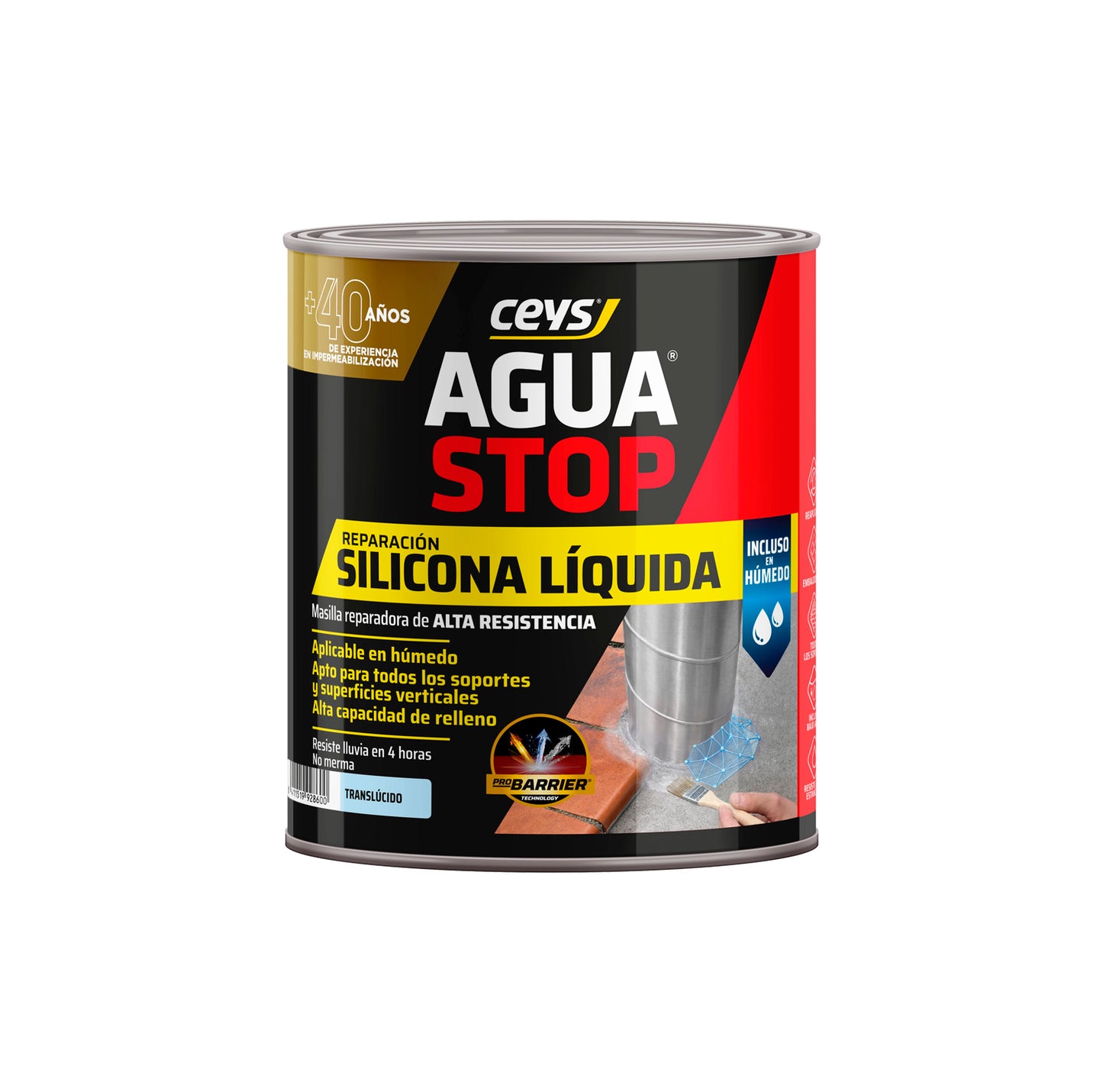 Silicona líquida translúcida Aguastop Ceys