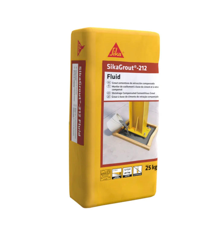 Cemento monocomponente de retracción compensada 25kg SikaGrout-212 Fluid
