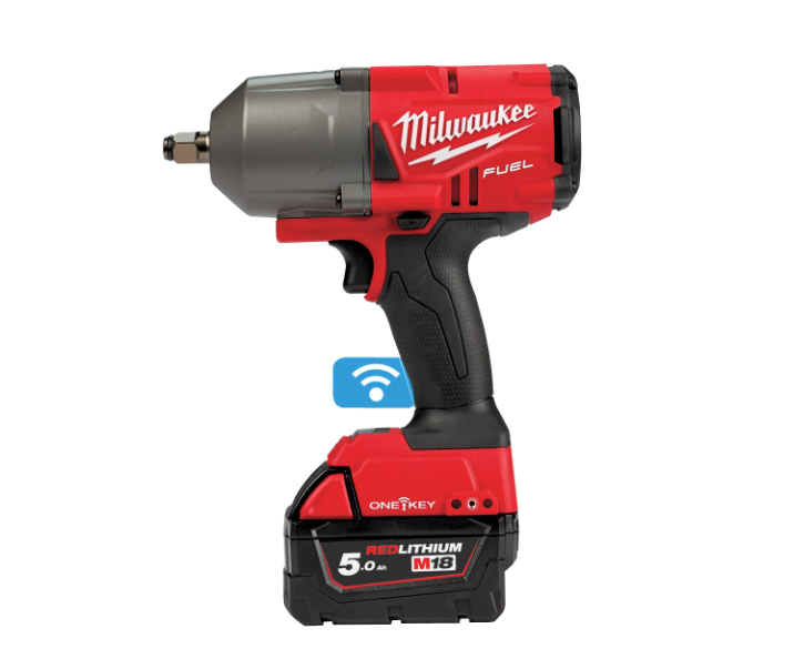 Chiave a impulsi M18 FUEL ONE-KEY 1/2" + 2 batterie da 5Ah + caricabatterie + valigetta Milwaukee M18 ONEFHIWF12-502X