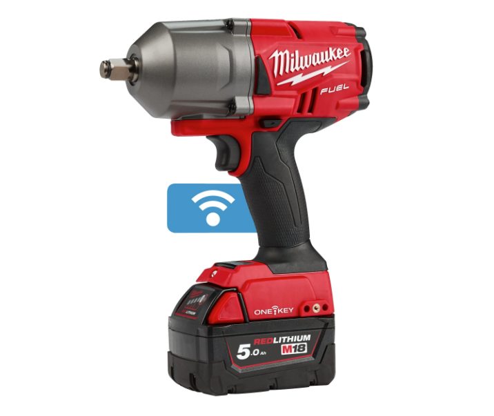 Chiave a impulsi M18 FUEL ONE-KEY 1/2" + 2 batterie da 5Ah + caricabatterie + valigetta Milwaukee M18 ONEFHIWF12-502X