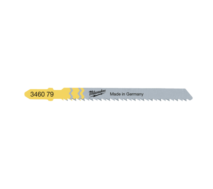 Confezione da 5 lame per seghetto alternativo per piani di lavoro e laminati, 75x2,5 mm, tipo T 101 BR, Milwaukee