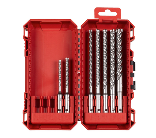 Set di 7 punte SDS-Plus a 4 taglienti MX4 NG Milwaukee