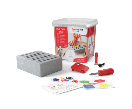 Gioco di costruzione e avvitamento per bambini Fischer for Kids +3 anni Builder-Box 579435