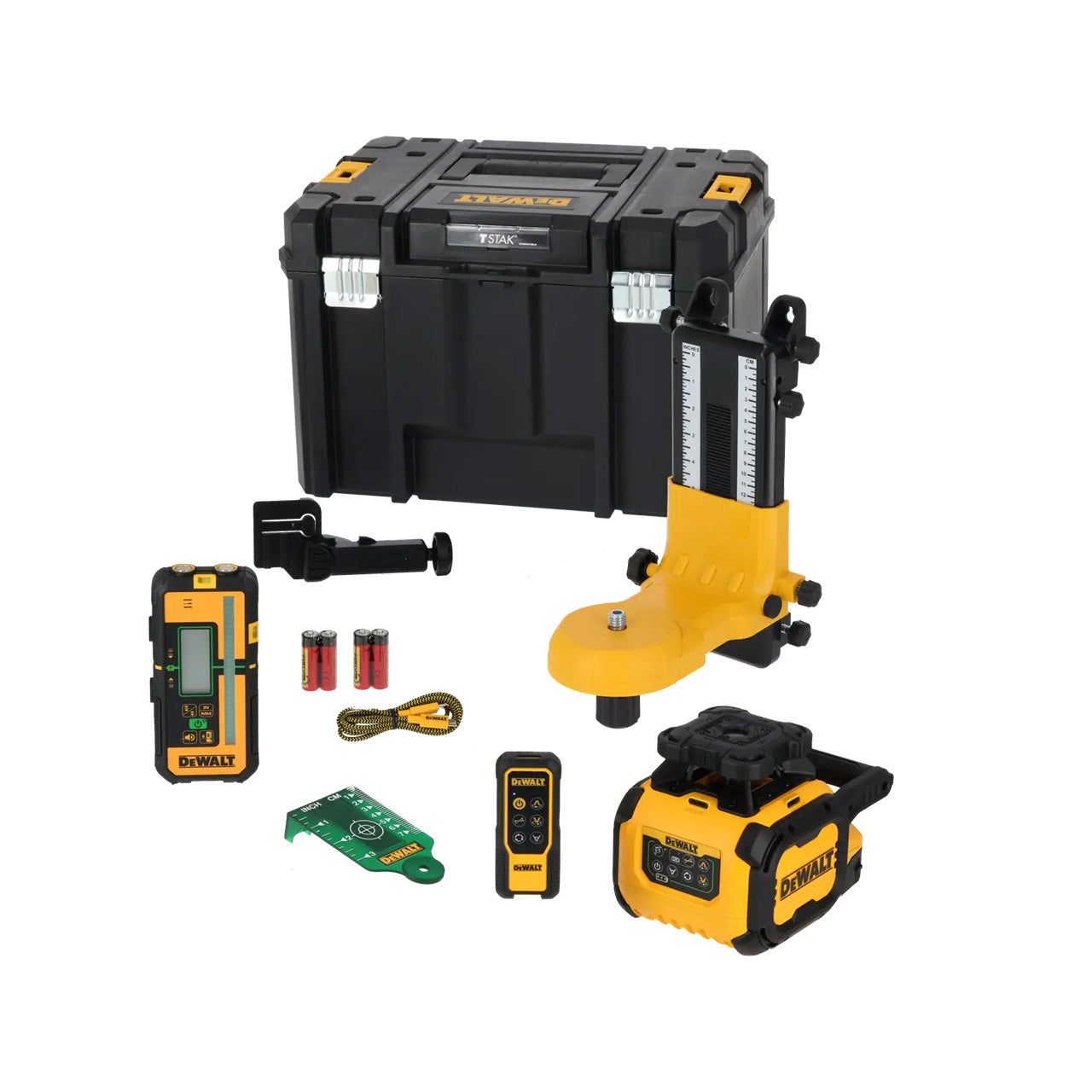 Kit livella laser rotativa autolivellante verde USB-C da 600 m con rilevatore Dewalt DCLE15221G
