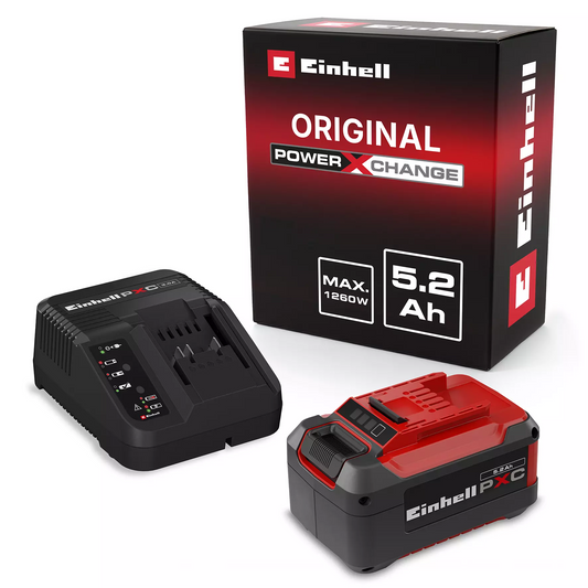Set batteria da 5,2Ah e caricabatterie PXC Einhell