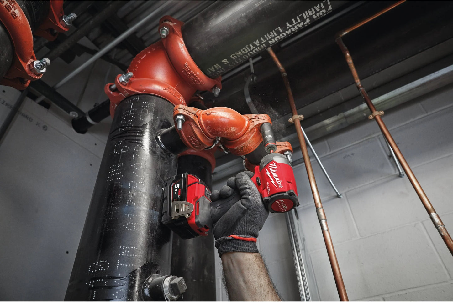 Avvitatore a impulsi M18 Fuel con attacco esagonale da ¼″ + 2 batterie da 5 Ah + caricabatterie + valigetta Milwaukee M18 FID3-502X