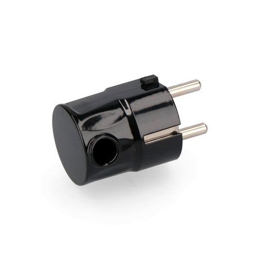 Clavija tipo F 4,8mm 16A T/TL Negra EDM R40005