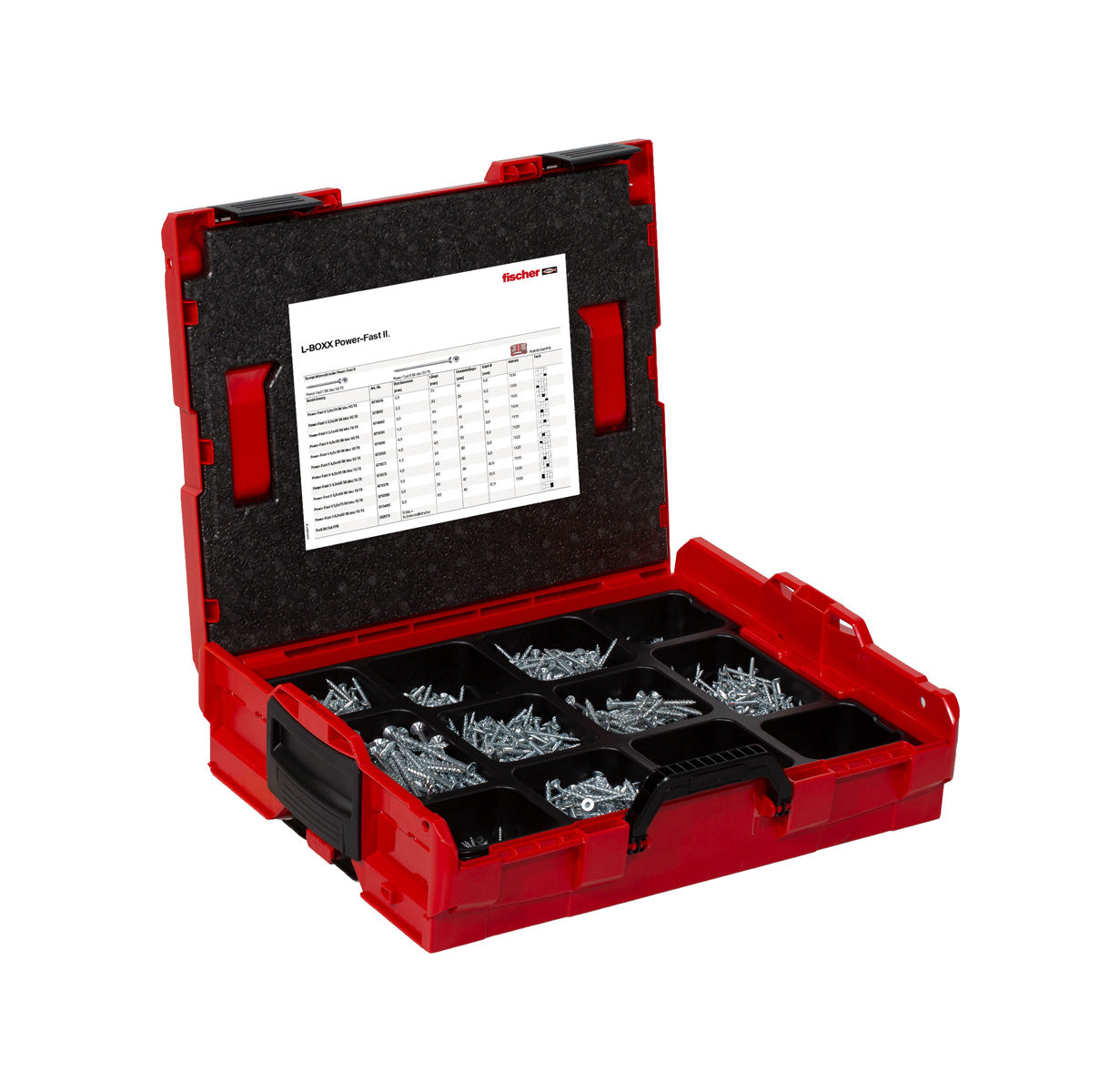 Kit PowerFast II L-BOXX 102, 1.800 viti + set ProfiBit da 10 pezzi Fischer