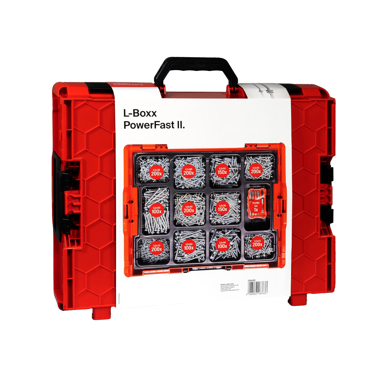 Kit PowerFast II L-BOXX 102 PH 1.800 viti + set ProfiBit da 10 pezzi Fischer