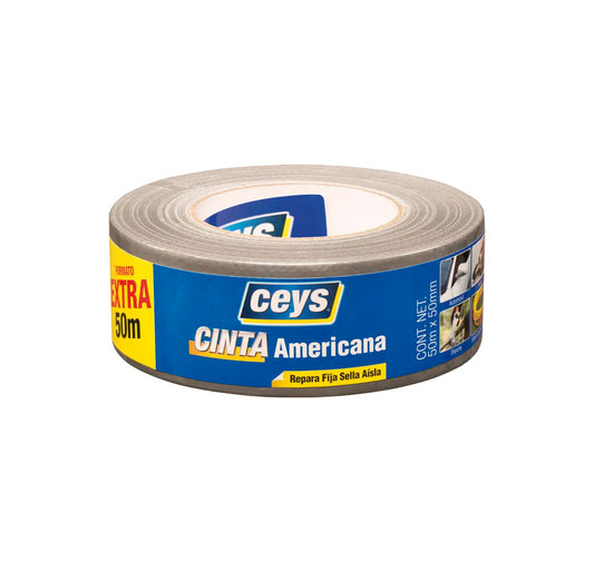 Nastro americano argentato rotolo 50mx50mm Ceys