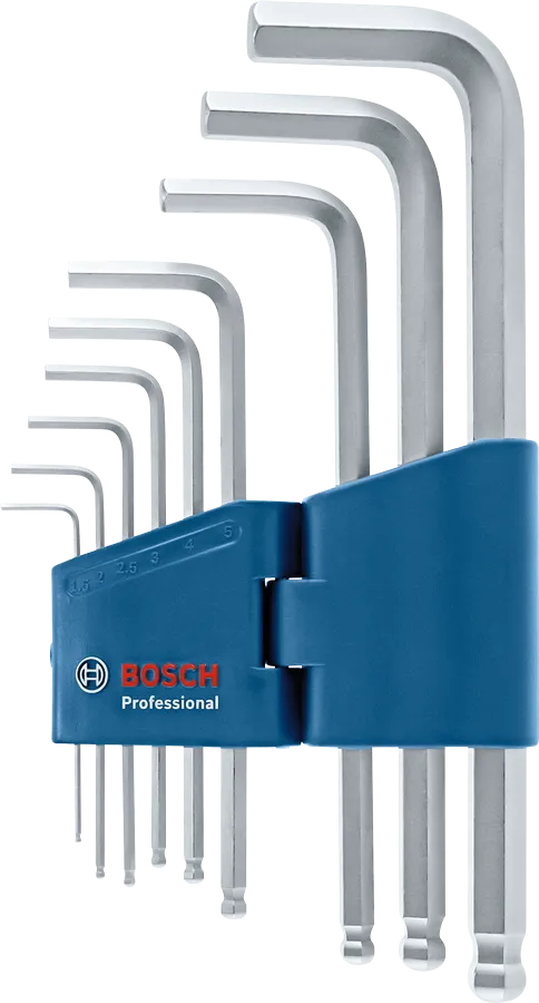 Set di 9 chiavi a brugola esagonali professionali Bosch